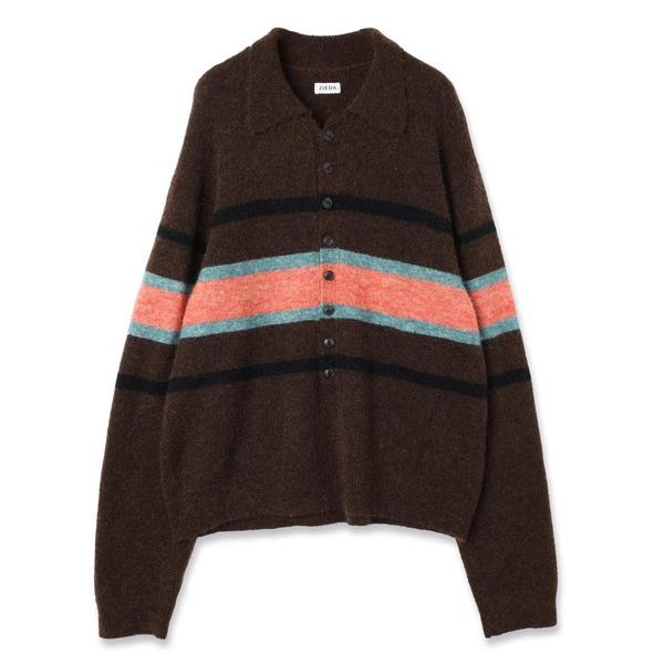 セーター ニット JIEDA / ジエダ STRIPED KNIT POLO メンズ レディース