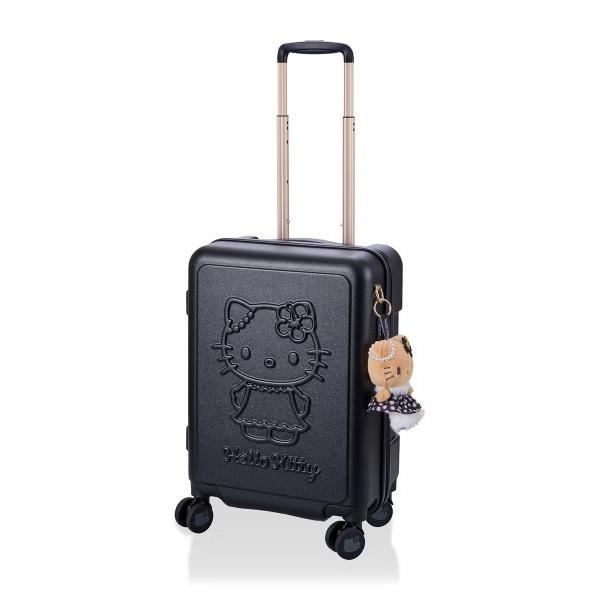 スーツケース 「sanrio characters/サンリオキャラクターズ」 ぬいぐるみ付きキャリーケース 32L 日焼けレオパード ハローキティ 機内持ち込み可 ぬい活 …