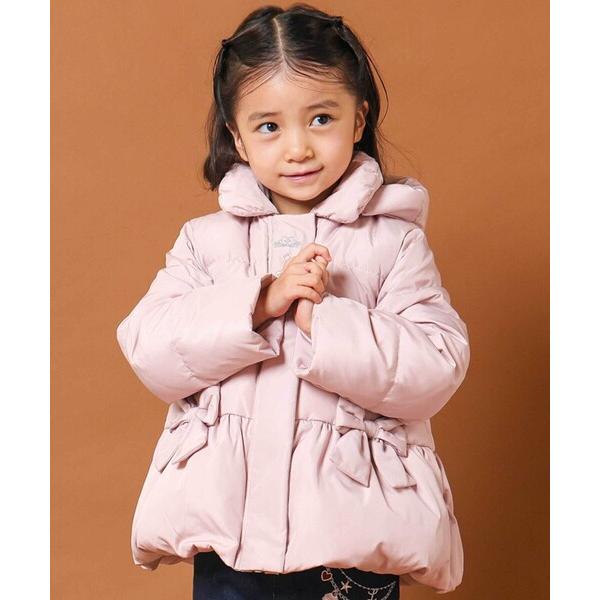 ダウン アウター ペプラムリボンダウンジャケット(90~130cm) キッズ 子供服 女の子