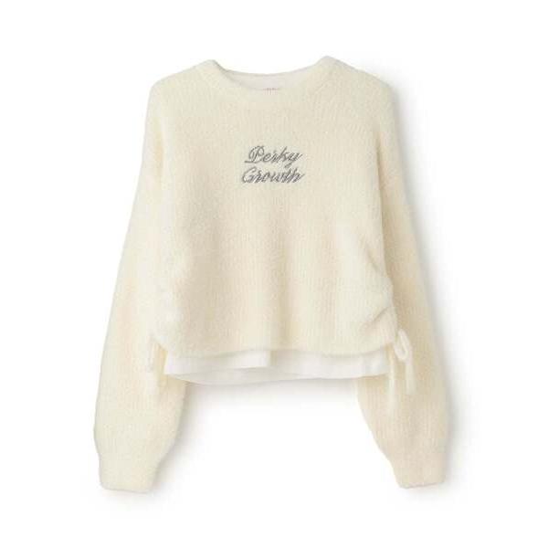 ニット セーター 「洗える」サイドドロストシャギーニット＋ロンTセット キッズ 子供服 女の子