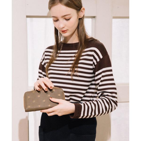 ZOZO問い合わせ番号:19243977ショップ:UNBILLION，アンビリオンブランド:perche，ペルケ，UNBILLION，アンビリオン商品名:ペルケ perche / 牛革ドット刺繍ラウンド長財布カテゴリ:財布/小物>財布...