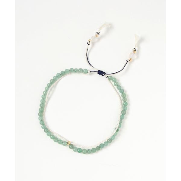 アンクレット 「岩座」産石絹紐アンクレット 5月 アベンチュリン レディース