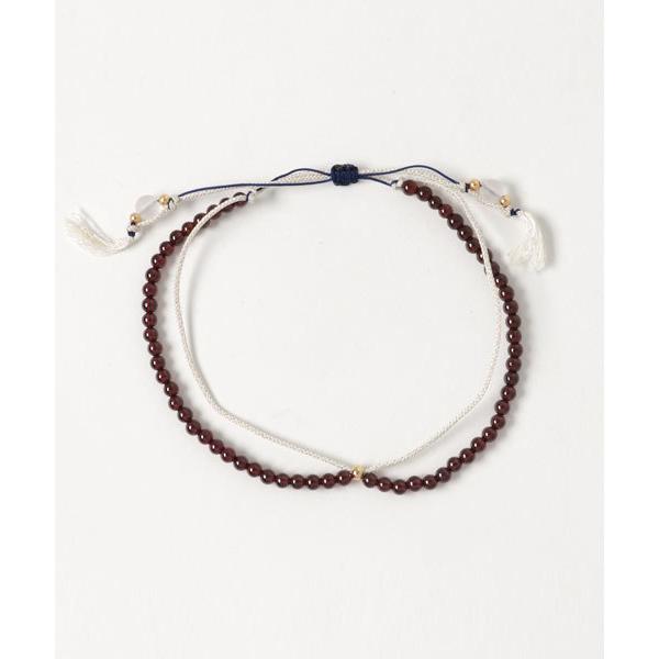 アンクレット 「岩座」産石絹紐アンクレット 1月 ガーネット レディース メンズ