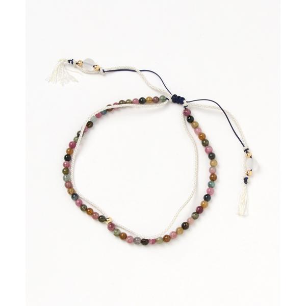 アンクレット 「岩座」産石絹紐アンクレット 10月 トルマリン レディース メンズ