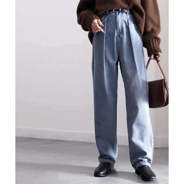 『セール実施中』ZOZO問い合わせ番号:32519598ショップ:Classical Elf，クラシカルエルフブランド:classicalelf，クラシカルエルフ商品名:深めのタックが印象的。ハイウエストデニム＆チノ タックワイドパンツカテ...