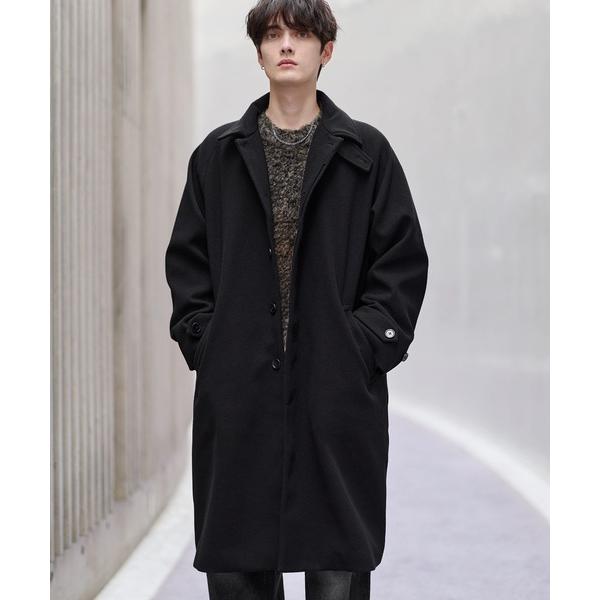 ZOZO問い合わせ番号:35417418ショップ:ASTRONOMY，アストロノミーブランド:ASTRONOMY，アストロノミー商品名:ビッグシルエットウールタッチ比翼ステンカラーコートカテゴリ:ジャケット/アウター>ステンカラーコー...