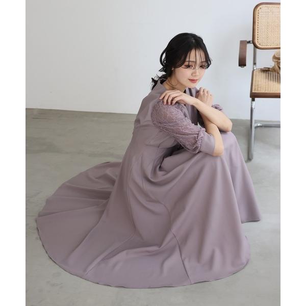 ZOZO問い合わせ番号:36191946ショップ:PourVous，プールヴーブランド:PourVous，プールヴー商品名:結婚式ワンピースドレス袖ありとロングタックデザイン大きいサイズフォーマルオケージョンドレス20代 30代 40代 5...