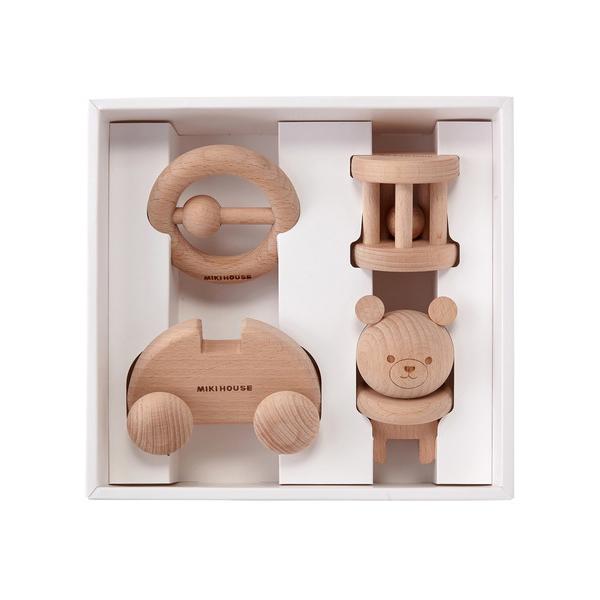 mikihouse 知育玩具 ウッドトイセット 木のおもちゃ ブロック 出産祝い パズル