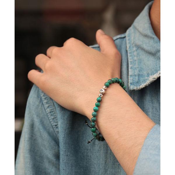 ブレスレット hallmark beads blacelet - turquoise -(ターコイズ ビーズ ブレスレット) メンズ レディース