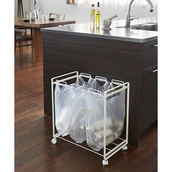 他サイト： ゴミ箱 ダストボックス tower(タワー)分別ダストワゴン 3分別の商品画像