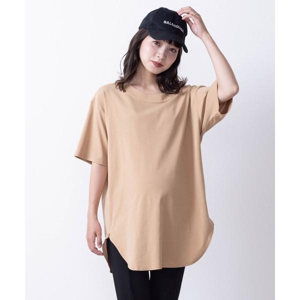 マタニティ 「ZOZO限定カラー」ラウンドスリット授乳BIGTシャツ
