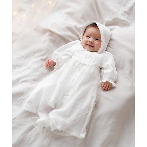 ※このアイテムは返品・交換対象外商品です。ZOZO問い合わせ番号:46030195ショップ:10mois，ディモワブランド:10mois，ディモワ商品名:【10mois(ディモワ)】チュチュレースベビードレス（セレモニードレス）カテゴリ:マ...