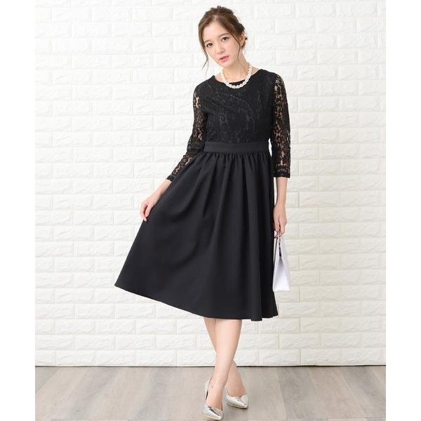 ZOZO問い合わせ番号:47051245ショップ:Lace Ladies，レースレディースブランド:Lace Ladies，レースレディース商品名:ウエストリボン付きレース切り替えフォーマルワンピース・ドレスカテゴリ:ワンピース/ドレス&g...