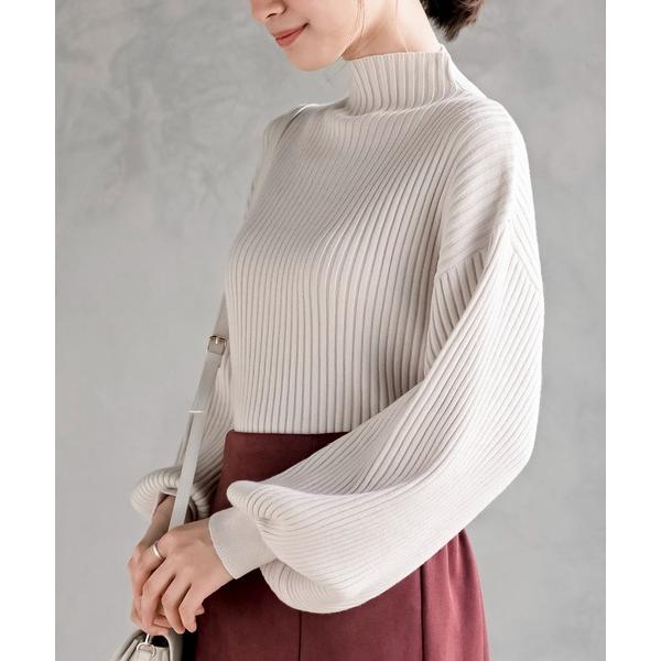 ZOZO問い合わせ番号:47321459ショップ:rps，アールピーエスブランド:rps，アールピーエス商品名:ボリューム袖ボトルネックリブニットプルオーバーカテゴリ:トップス>ニット/セーターブランド品番:0830900402素材:...