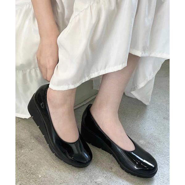 パンプス パンプス 日本製 ウエッジソール プレーン シンプル