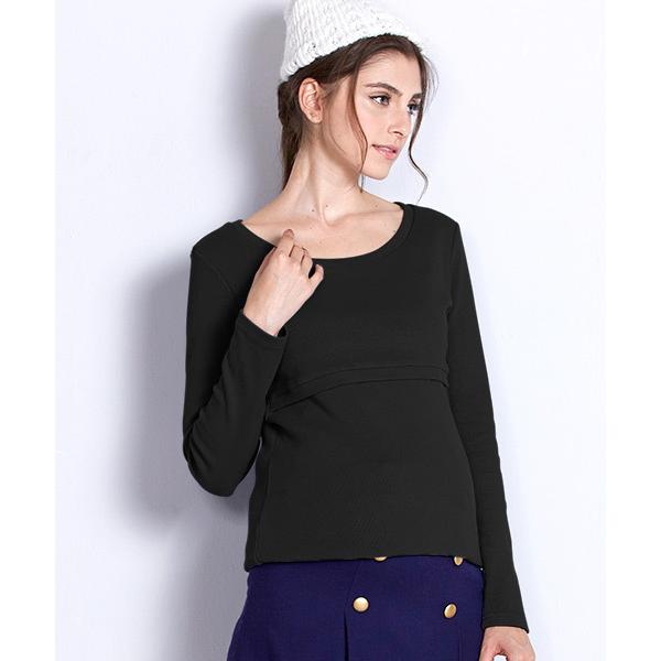 『セール実施中』ZOZO問い合わせ番号:48433713ショップ:Sweet Mommy，スウィートマミーブランド:SweetMommy，スウィートマミー商品名:しっかりコットンリブ素材 シンプル授乳服トップスカテゴリ:ママ＆ベビー>...