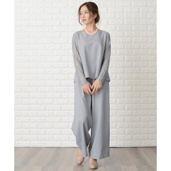 『タイムセール実施中』ZOZO問い合わせ番号:48673199ショップ:Lace Ladies，レースレディースブランド:Lace Ladies，レースレディース商品名:ウエストリボン付きレース袖ワイドパンツドレス・セットアップカテゴリ:ワ...