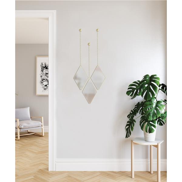 『タイムセール実施中』ZOZO問い合わせ番号:49119770ショップ:entre square，アントレスクエアブランド:Umbra，アンブラ商品名:umbra/ディマ ミラー 3個セット マットゴールドカテゴリ:インテリア>ミラー...