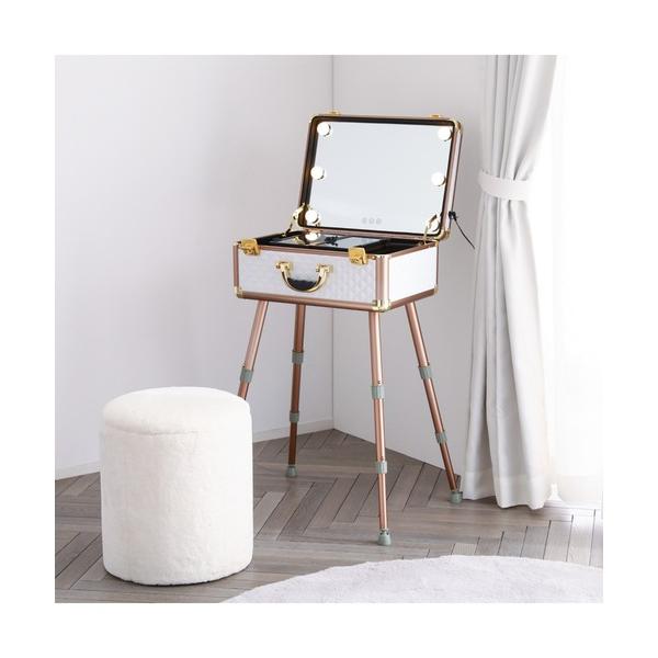 ※このアイテムは返品・交換対象外商品です。ZOZO問い合わせ番号:53043043ショップ:Francfranc，フランフランブランド:Francfranc，フランフラン商品名:ヴァリーズ ハリウッドボックス L ホワイト　トランク型メイク...