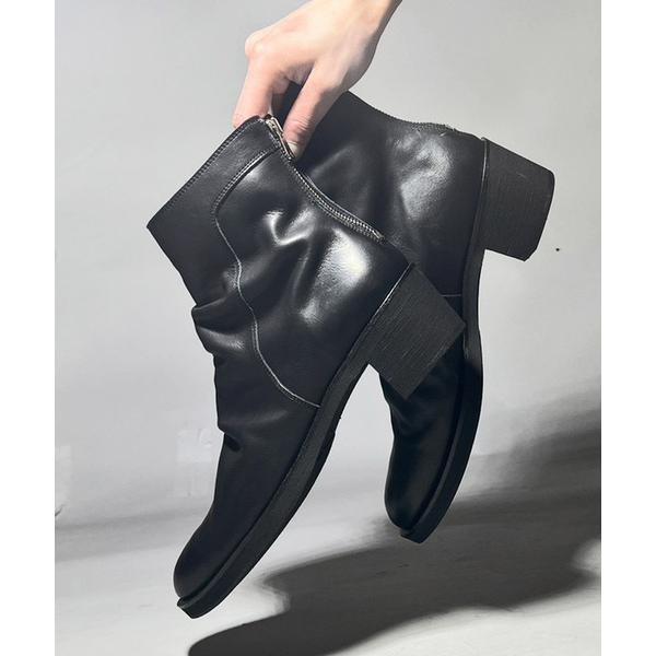 ブーツ 「NO ID.」Drape Heel Boots / ドレープ ヒール ブーツ メンズ