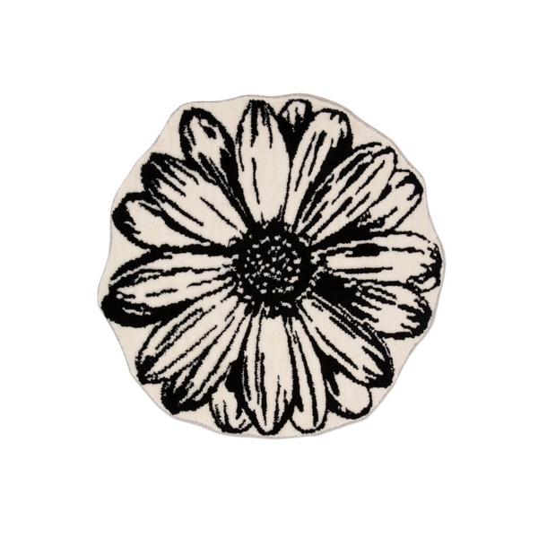 ZOZO問い合わせ番号:53598806ショップ:Francfranc，フランフランブランド:Francfranc，フランフラン商品名:ジョリー ピクト マット 670×680 ホワイト×ブラックカテゴリ:インテリア>ラグ/マットブラ...