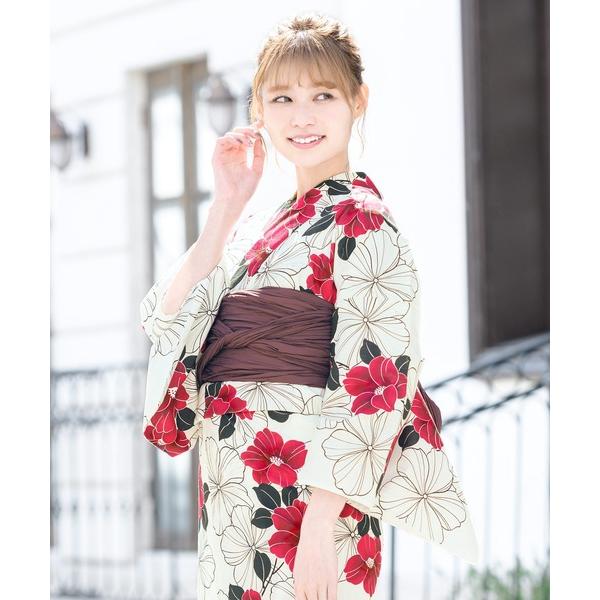 浴衣 レトロモダンなレディース浴衣2点セット（浴衣＋帯） レディース