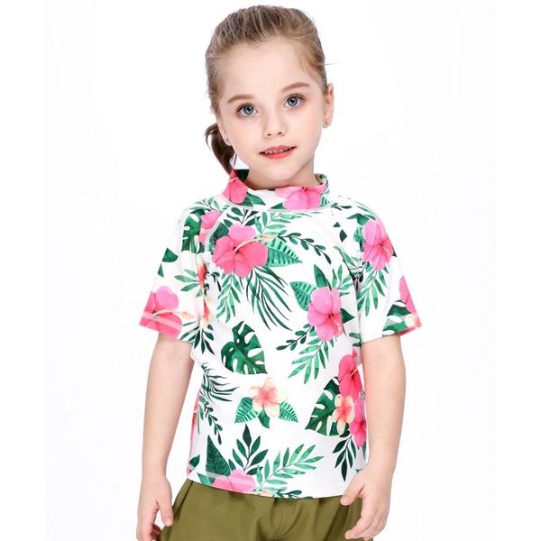 ZOZO問い合わせ番号:53735288ショップ:TeddyShop，テディショップブランド:TeddyShop，テディショップ商品名:キッズ水着 カラフル半袖ラッシュガードトップスカテゴリ:水着/着物・浴衣>ラッシュガードブランド品...