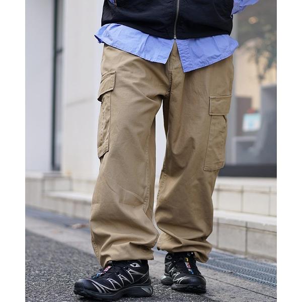 ワイドパンツ カーゴパンツ 「MinoriTY」ワイドカーゴパンツ M-65  ミリタリーパンツ ワイドパンツ 裾ドローコード メンズ コットン素材 メンズ レディース