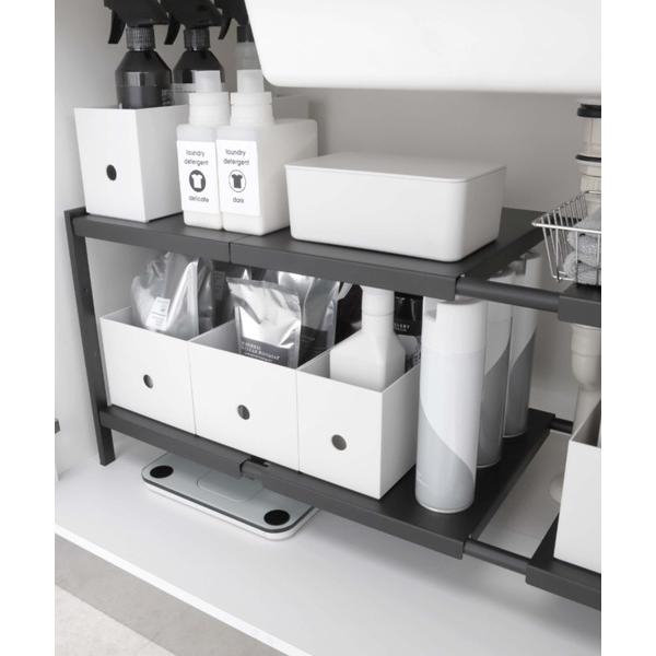 tower（タワー）伸縮シンク下ラック２段D40