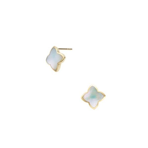 ピアス K18イエローゴールド　シェルピアス レディース
