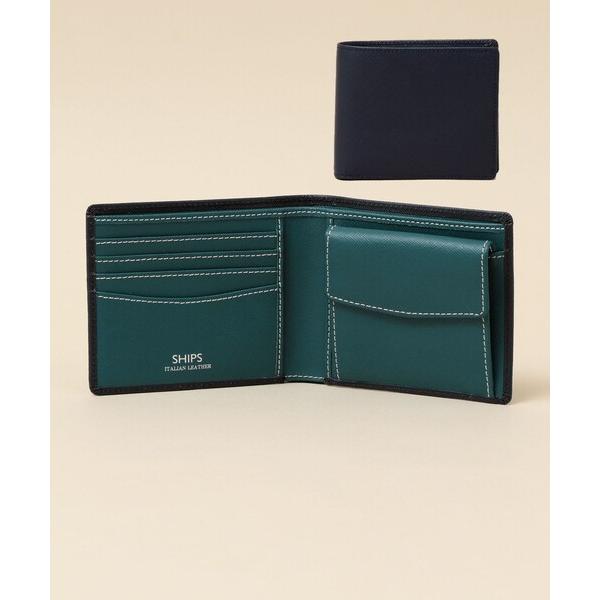 ZOZO問い合わせ番号:54102445ショップ:SHIPS，シップスブランド:SHIPS，シップス商品名:【WEB限定】SHIPS:【SAFFIANO LEATHER】2トーン 2つ折 ウォレット（財布）カテゴリ:財布/小物>財布ブ...