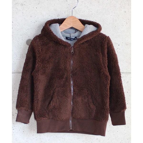 『タイムセール実施中』ZOZO問い合わせ番号:54103001ショップ:THE CASUAL，カジュアルブランド:THE CASUAL，カジュアル商品名:ボア 無地 ジップアップ パーカー キッズカテゴリ:トップス>パーカーブランド品...