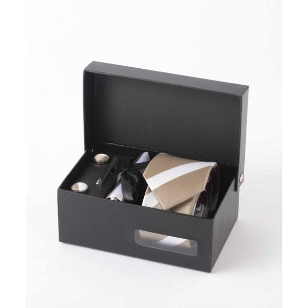 『タイムセール実施中』ZOZO問い合わせ番号:54142571ショップ:ABBEY MARKET，アビーマーケットブランド:Quit Running，クイトランニング商品名:メンズ スーツ ギフト箱4点セット レジメンタル ストライプ ナロ...