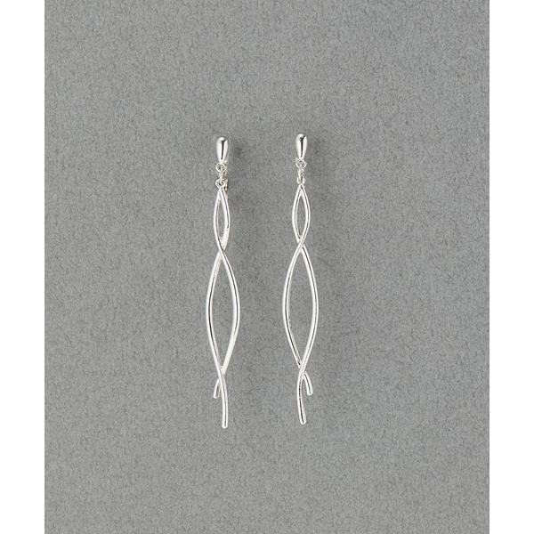 イヤリング 「金属アレルギー対応」「痛くないシリーズ」スウィングクリスタルループフィットイヤリング レディース