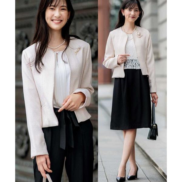 『セール実施中』ZOZO問い合わせ番号:54564421ショップ:GeeRA，ジーラブランド:GeeRA，ジーラ商品名:【セレモニーならこれ１着！】ツイード着回し５点セットアップスーツ　2ジャケット＆パンツ＆ワンピ　フォーマル/入学式/卒業...