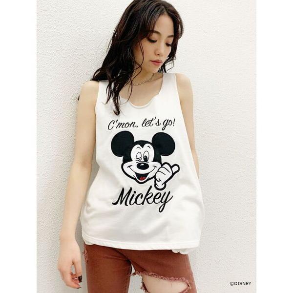 レディースタンクトップ トップス ベージュ ブラック ホワイト Disney 通販