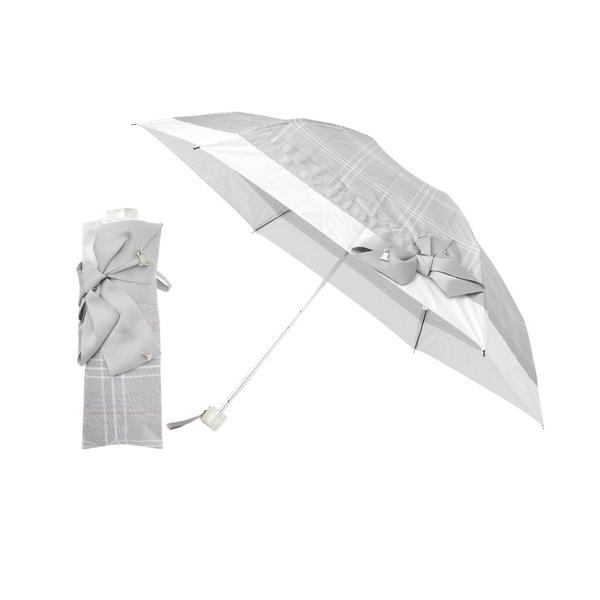 ZOZO問い合わせ番号:55531733ショップ:MOONBAT，ムーンバットブランド:LANVIN en Bleu，ランバンオンブルー商品名:遮光 晴雨兼用折りたたみ日傘　切り継ぎビジューリボンカテゴリ:ファッション雑貨>折りたたみ...