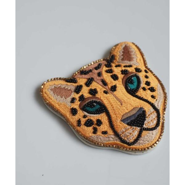 『タイムセール実施中』ZOZO問い合わせ番号:56965074ショップ:RiNc，リンクブランド:ammy.，エイミードット商品名:【 ammy. / エイミードット 】 レオパード キャット 刺繍 ミラーカテゴリ:インテリア>ミラー...