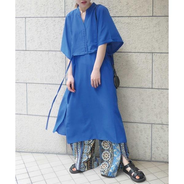 『タイムセール実施中』ZOZO問い合わせ番号:57181029ショップ:CORNERS，コーナーズブランド:CORNERS，コーナーズ商品名:スラブジョーゼットカフタンシャツワンピースカテゴリ:ワンピース/ドレス>シャツワンピースブラ...