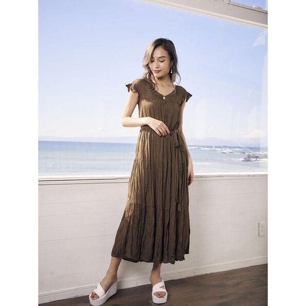 サテンワンピース みんな探してる人気モノ サテンワンピース レディースファッション