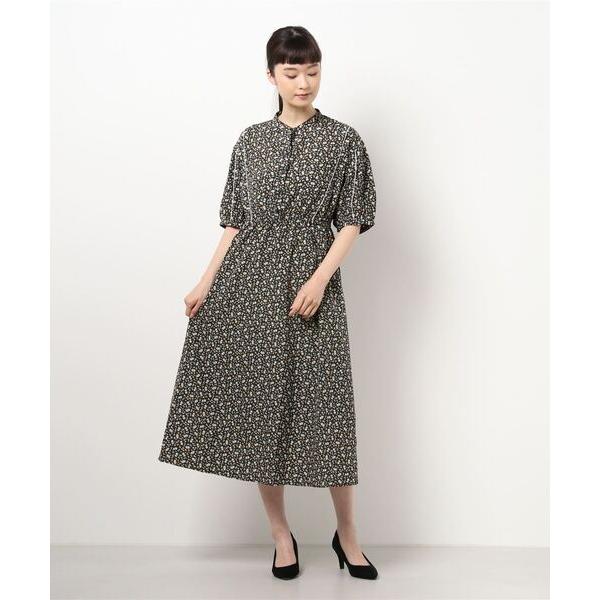 ワンピース ドレス ブラック ベージュ ミント 花柄 ワンピース レディースファッション通販