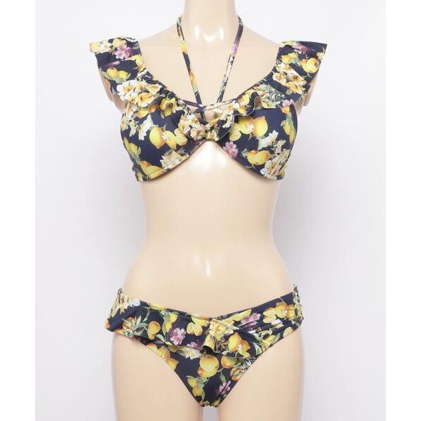 水着 Nuckle Market lemon Print Bikini レディース