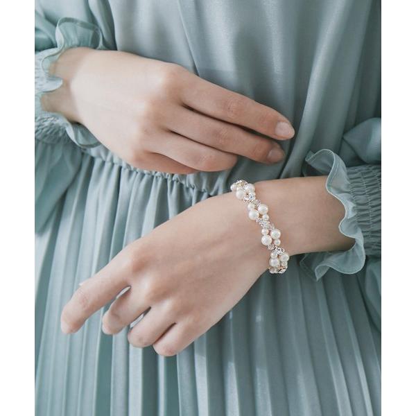 ZOZO問い合わせ番号:58825057ショップ:bflat，ビーフラットブランド:niana，ニアナ，Fashion Letter，ファッションレター商品名:パール＆ビジュービーズ ブレスレットカテゴリ:アクセサリー>ブレスレットブ...