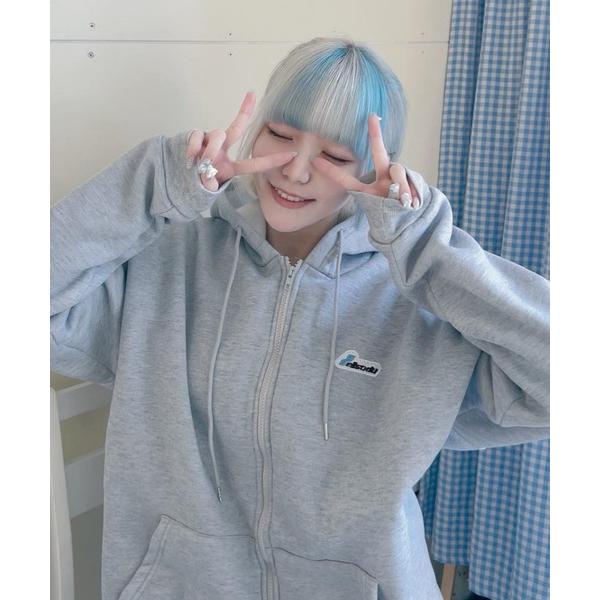 パーカー ルーズ オーバーシルエット シンプルパーカー ジップパーカ スウェット トレーナー レディース メンズ