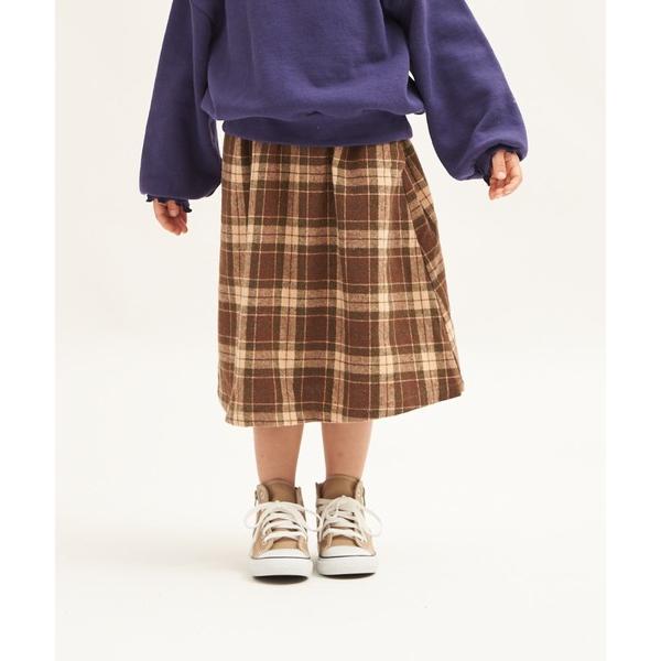 『セール実施中』ZOZO問い合わせ番号:60751460ショップ:RUGGEDWORKS，ラゲッドワークスブランド:RUGGEDWORKS，ラゲッドワークス商品名:《兄妹お揃い》先染めチェックミモレ丈スカートカテゴリ:スカート>スカー...