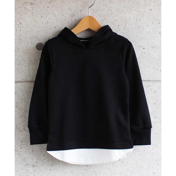 『タイムセール実施中』ZOZO問い合わせ番号:60842857ショップ:THE CASUAL，カジュアルブランド:THE CASUAL，カジュアル商品名:無地フェイクレイヤードプルオーバーパーカー キッズカテゴリ:トップス>パーカーブ...