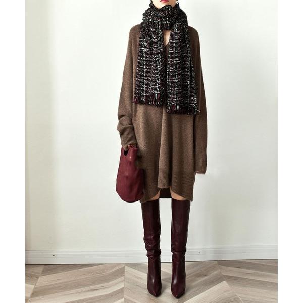 『セール実施中』ZOZO問い合わせ番号:61146035ショップ:FRP，エフアールピーブランド:MAISON DE THERESE，メゾン ド テレーズ，FRP，エフアールピー商品名:Vネックニットワンピースカテゴリ:ワンピース/ドレス&...