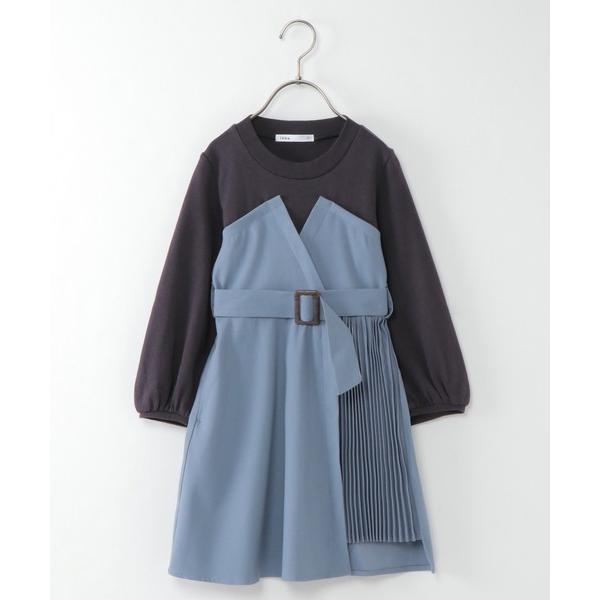 『タイムセール実施中』ZOZO問い合わせ番号:61181066ショップ:ikka LOUNGE，イッカラウンジブランド:ikka，イッカ商品名:【キッズ】サイドプリーツ切り替えワンピース（100~160cm）カテゴリ:ワンピース/ドレス&g...