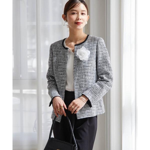 『タイムセール実施中』ZOZO問い合わせ番号:61317739ショップ:RANAN，ラナンブランド:RANAN，ラナン商品名:【4点セット】【選べるボトム】洗える/ストレッチ/消臭/UVカット/防シワ　ツイードジャケットセットスーツカテゴリ...