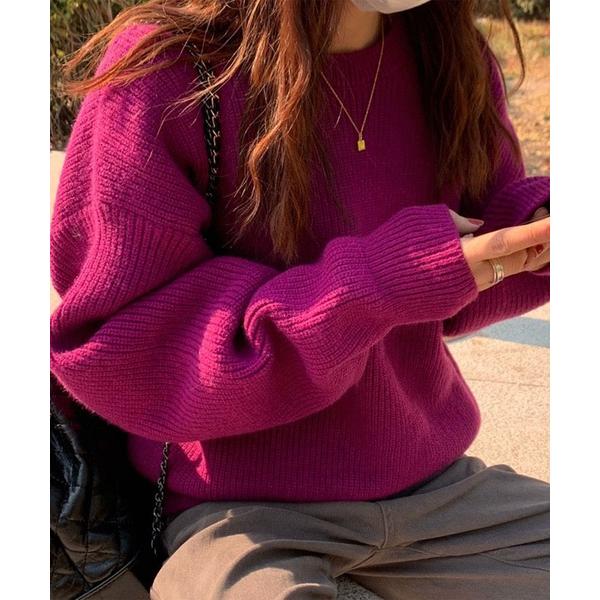 『セール実施中』ZOZO問い合わせ番号:61384736ショップ:me+em select，ミームセレクトブランド:me+em select，ミームセレクト商品名:※※【 新色追加／２３色展開 】ルーズカラーリブニットプルオーバーカテゴリ:...